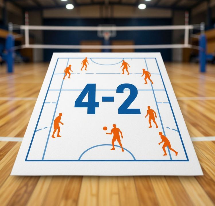 Análisis de la formación 4-2: cuándo es relevante en el voleibol amateur y juvenil y cómo utilizarla correctamente
